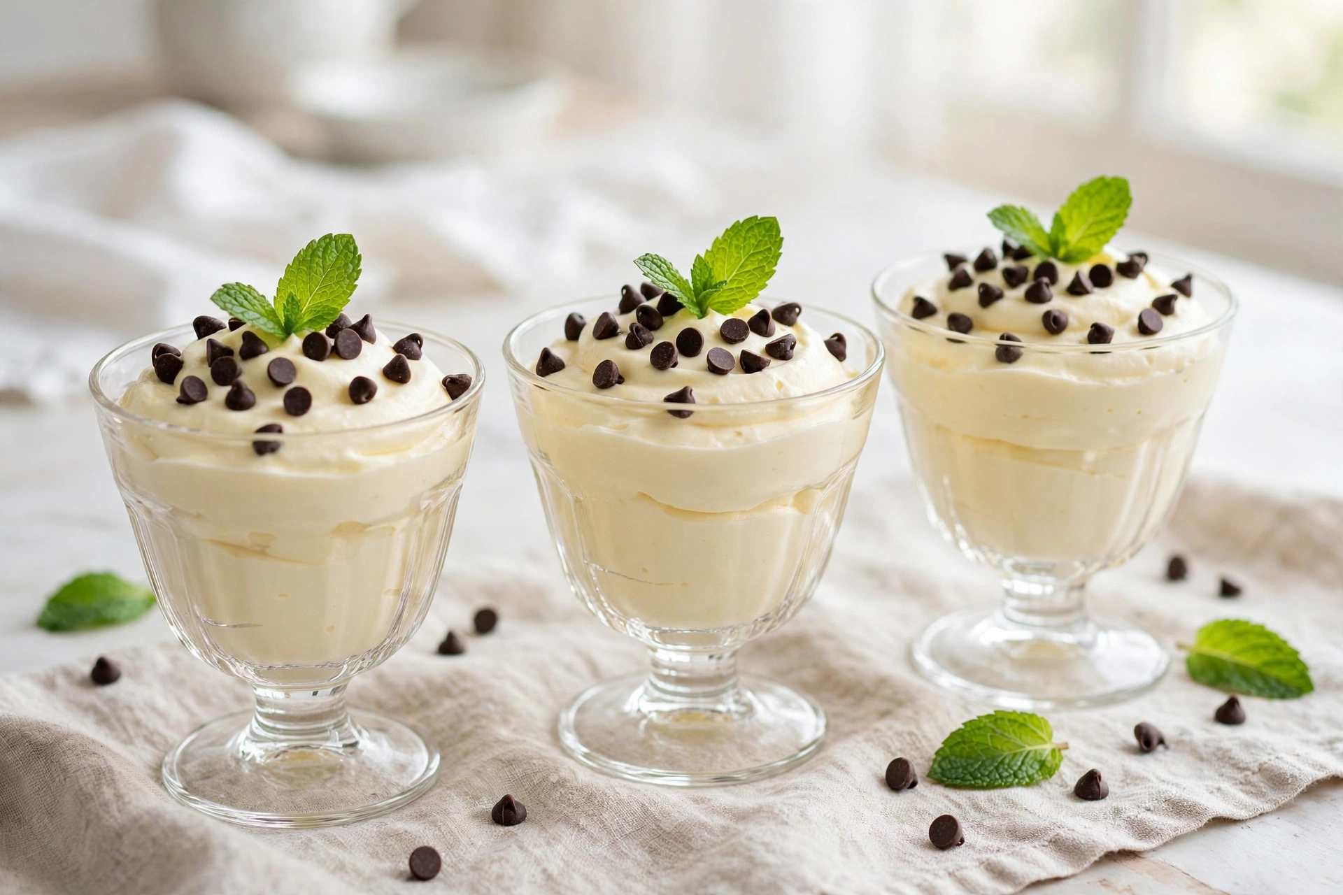 Chocolate Chip Vanilla Mousse — Light, Creamy & Easy
